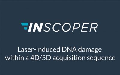 Laser-induced DNA damage within a 4D/5D acquisition sequence