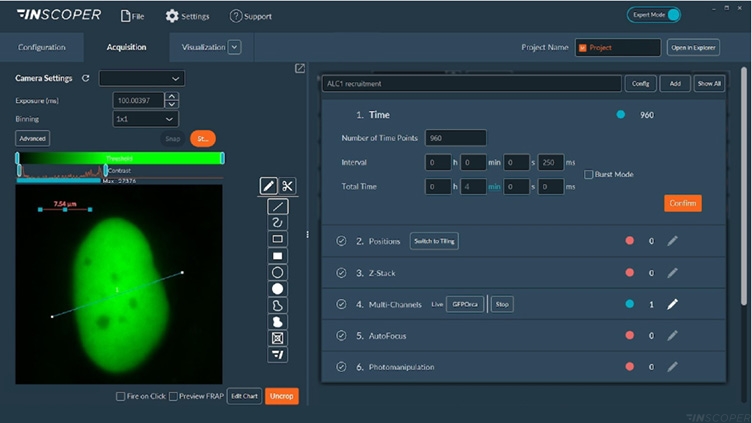 scanFRAP interface